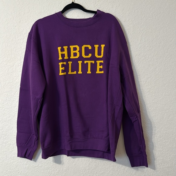 Just Hoods Other - HBCU ELITE Purple w Yellow font Crewneck Sweatshirt Size XL